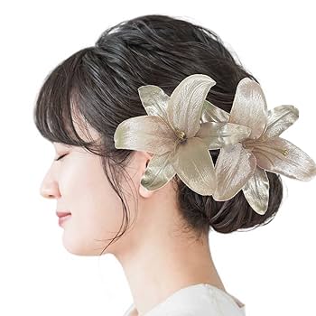 Amazon.co.jp: Lupine 髪飾り カサブランカ（ユリ）ピンク